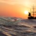 paper boat, sunset, sea, dawn, ship, dusk, sundown, nature, twilight, sunset, sea, sea, ship, ship, ship, ship, ship, nature